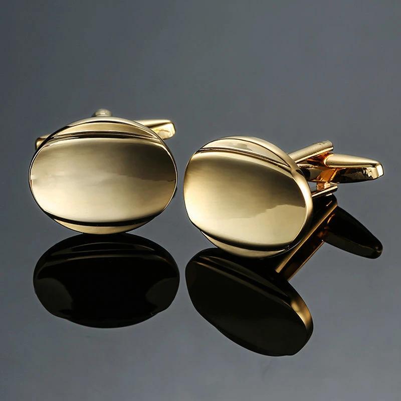 Copper Black Golden And Silver Laser Metal Cufflinks For Men by GJG Denim