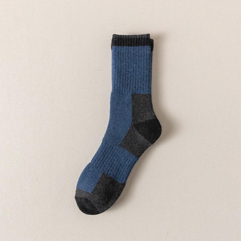 Men's Wool Fleece Lined Padded Warm Terry-loop Socks by GJG Denim