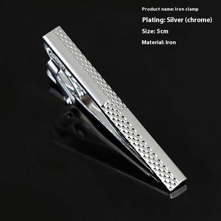 Men's Business Silver Simple Fashion Short Tie Clip by GJG Denim