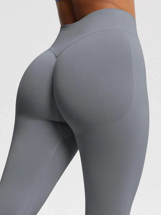 Sexy High Elastic Women's Solid Tights High Waist Workout Yoga Leggings, Scrunch Butt Lifting Elastic Pants, Tummy Control Butt Lifting Workout Yoga Athletic Pants by GJG Denim