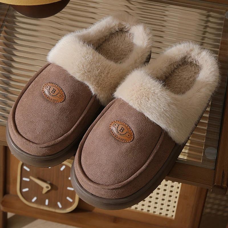 Men's Plush Suede Non-slip Slippers by GJG Denim