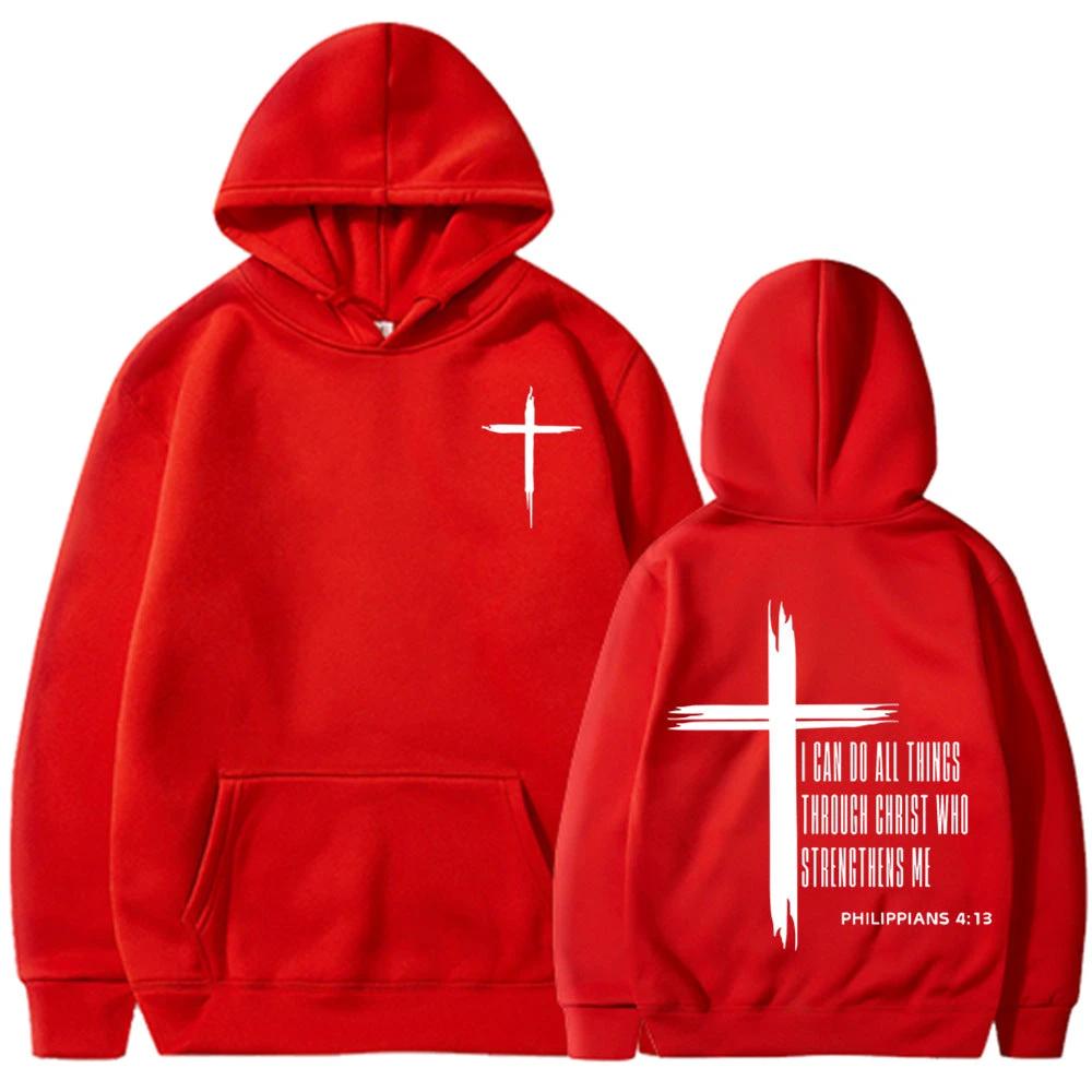 Men's "I Can Do All Things Through Christ" Hoodie by GJG Denim