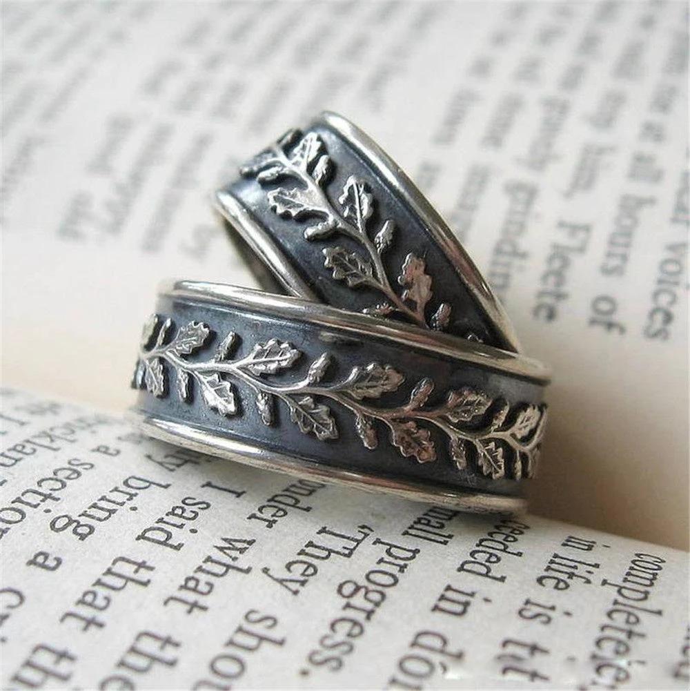 Retro Leaves Fashion Ring For Men by GJG Denim