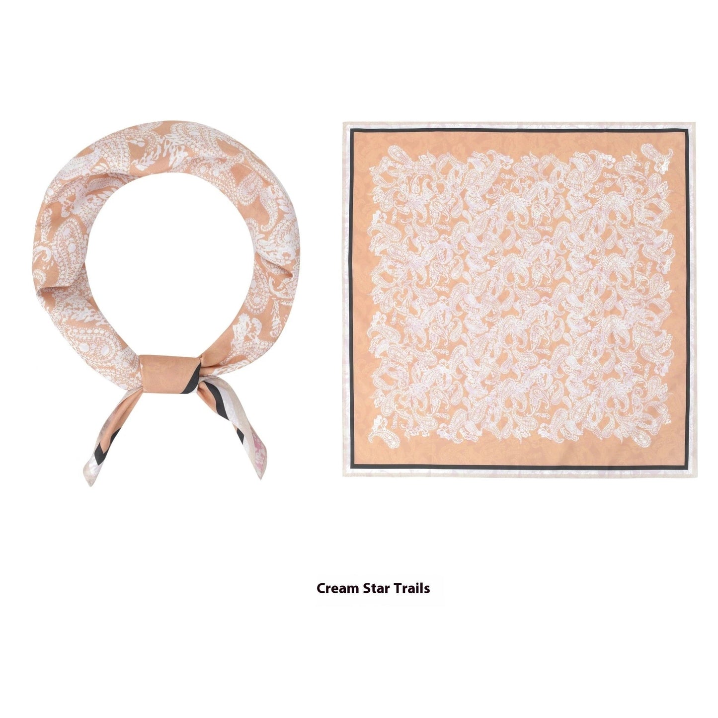 Thin Headcloth Duplex Printing Silk Scarf Square Scarf by GJG Denim