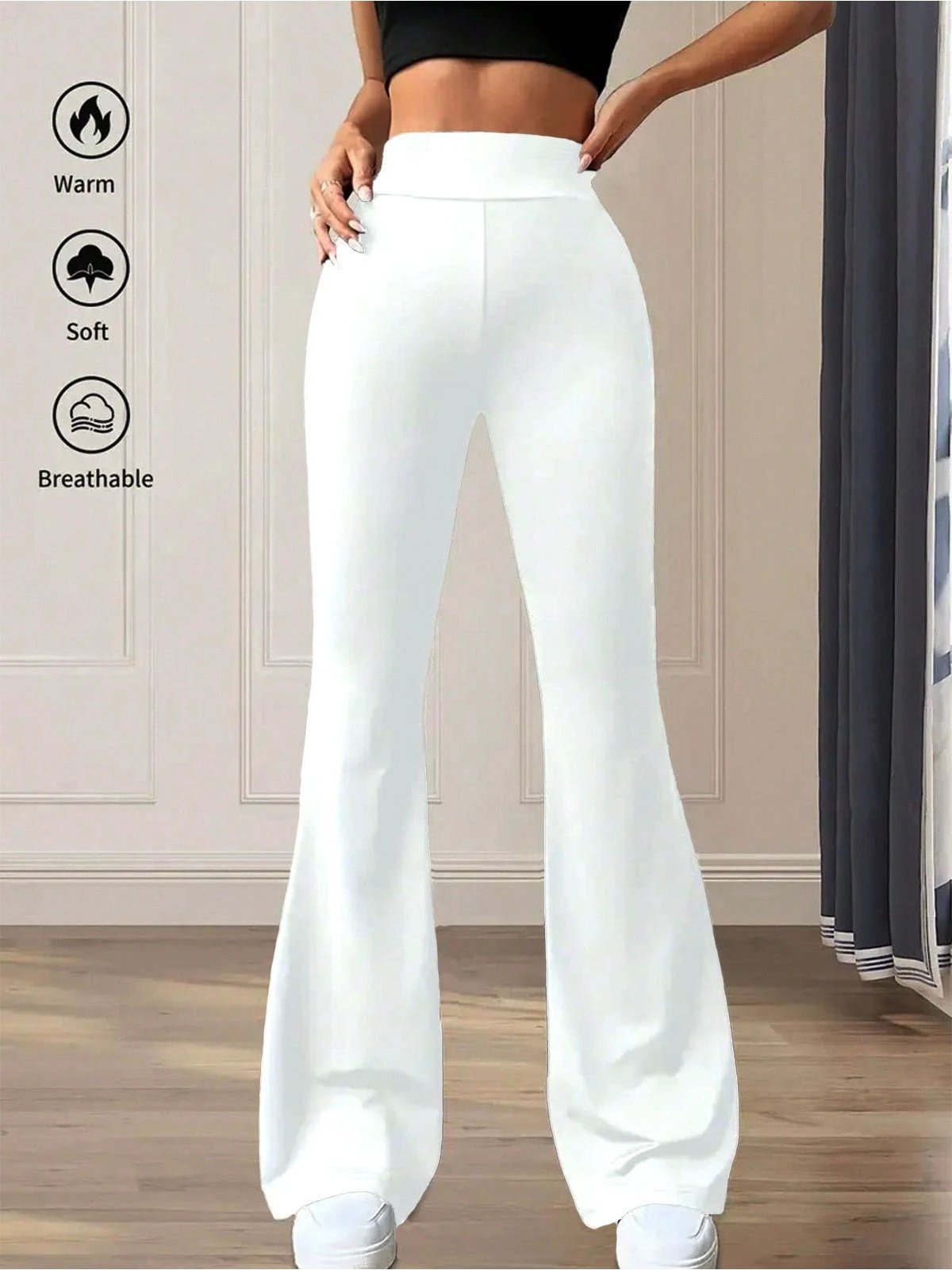 Women's High-Waisted Loose Floor-Length Casual Pants by GJG Denim