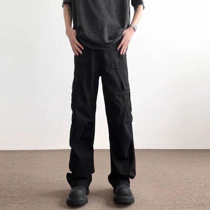 Men's Fashionable Casual Outdoor Loose Straight-Leg Pants by GJG Denim