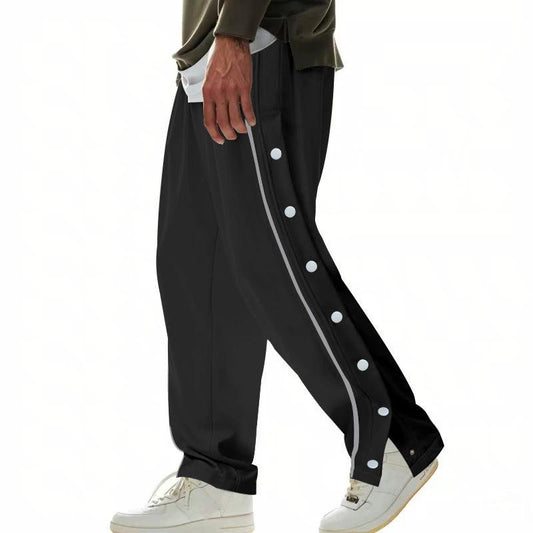 Men's Basketball Tear And Pull Sports Casual Sweatpants by GJG Denim
