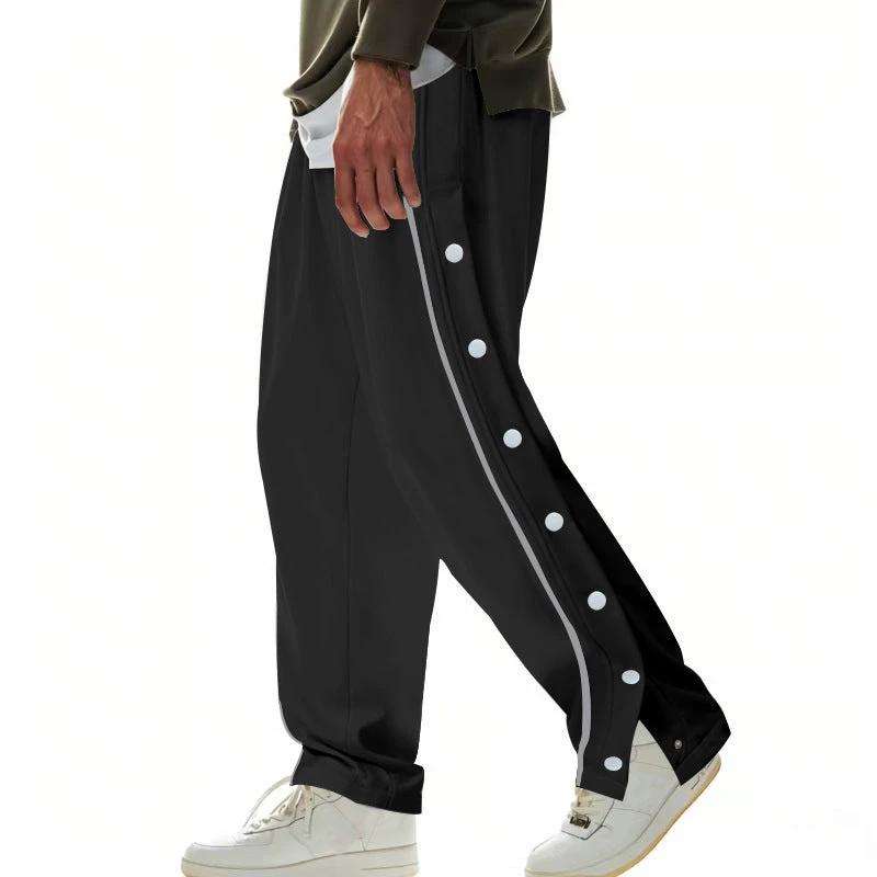 Men's Basketball Tear And Pull Sports Casual Sweatpants by GJG Denim