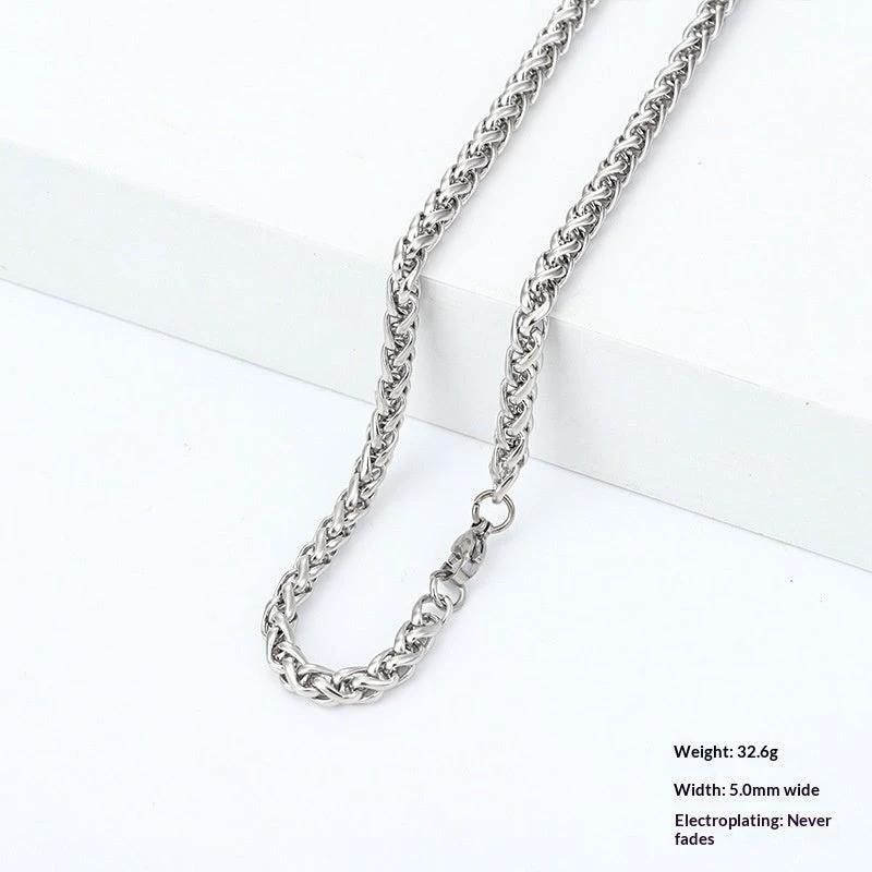 Titanium Steel Dragonbone Chain For Men by GJG Denim