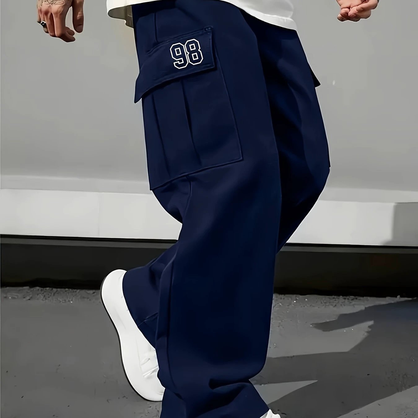 Men's Loose Fit Pants With A Drawstring by GJG Denim