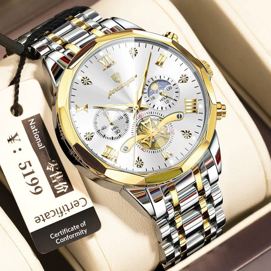 Waterproof Multifunctional Quartz Watch For Men by GJG Denim