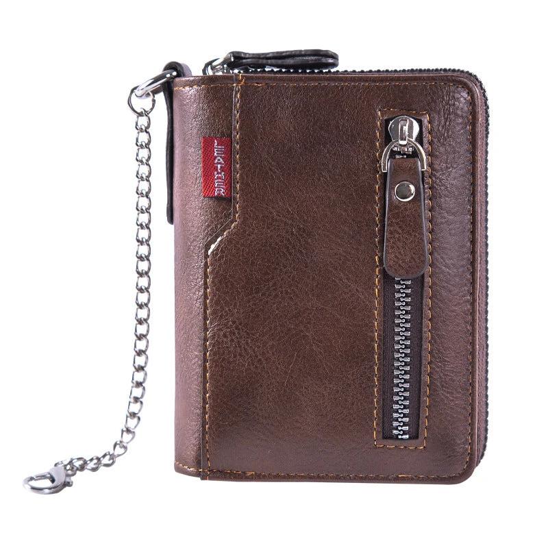 Multiple Card Slots Large Capacity Two-fold Zipper Cash And Card Wallet by GJG Denim