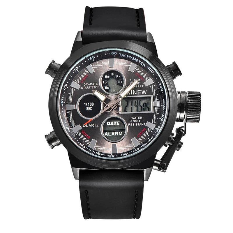 Men's Fashion Belt Multi-functional Watch by GJG Denim