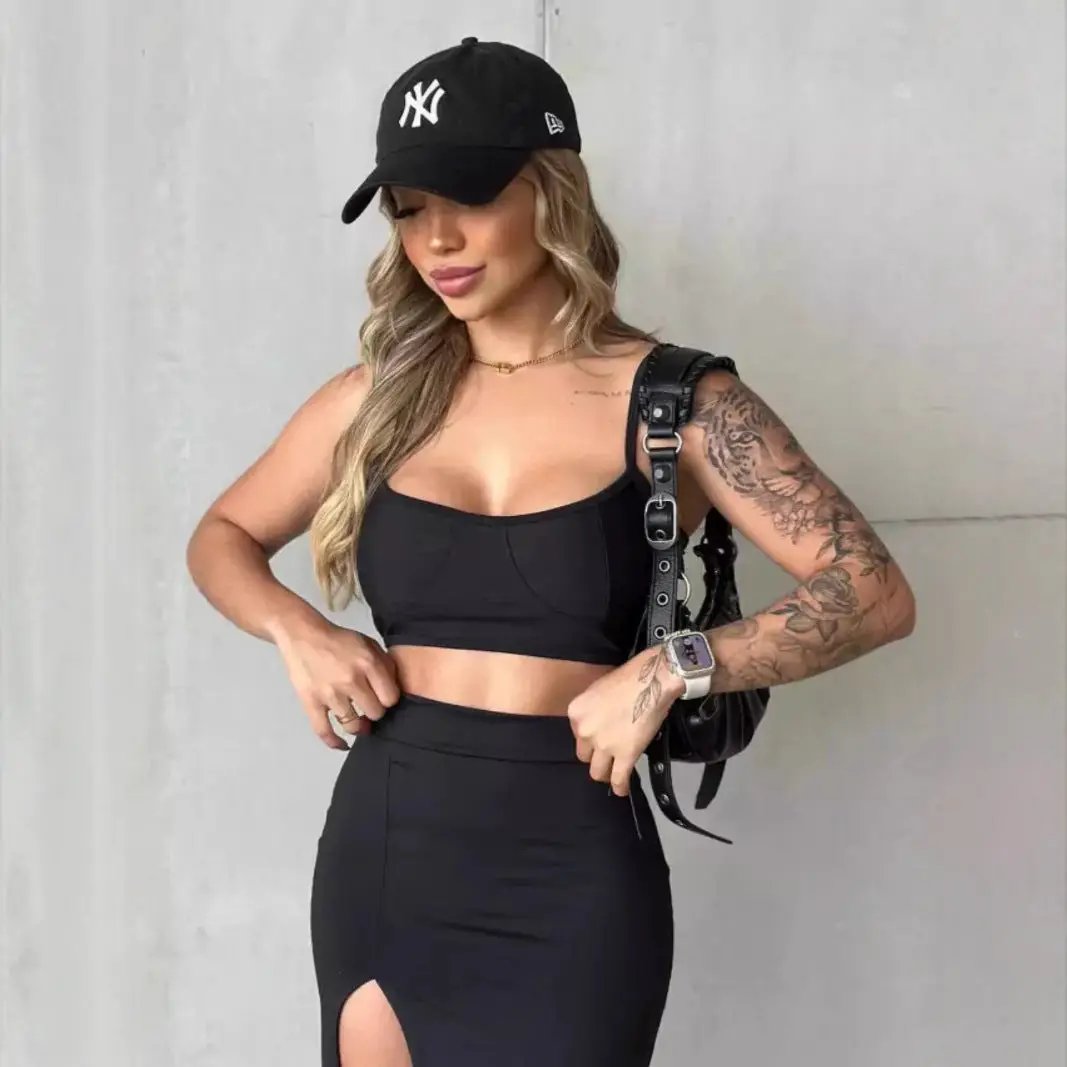 Fashionable Slit Bodycon Skirt For Women by GJG Denim