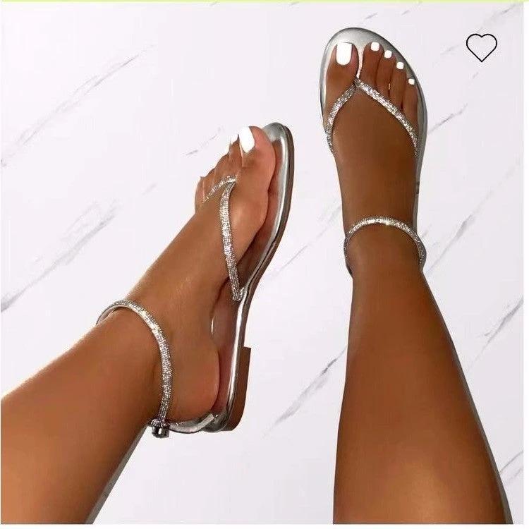 Women's Fashion Flat Casual Beach Sandals by GJG Denim