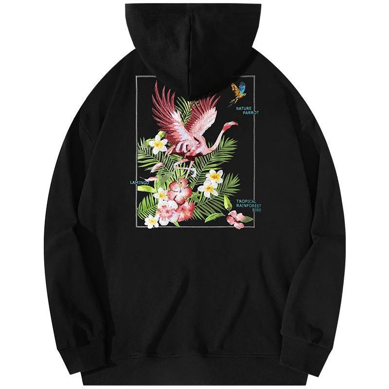Men's Flamingo Hooded Sweater by GJG Denim