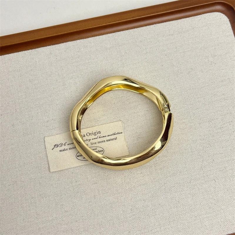 Branch Wide-brimmed Bracelet Irregular With Personality Spring Open Alloy by GJG Denim