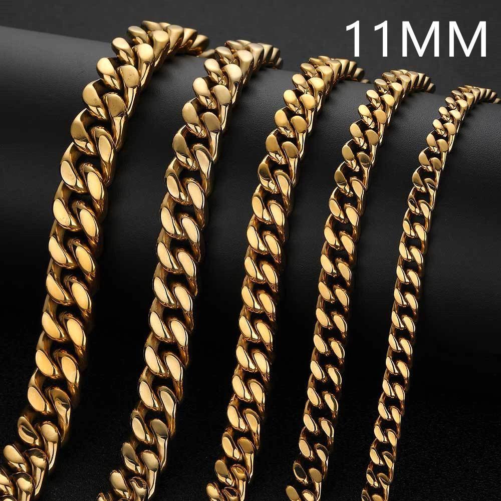 Stainless Steel Cuban Chain For Men by GJG Denim