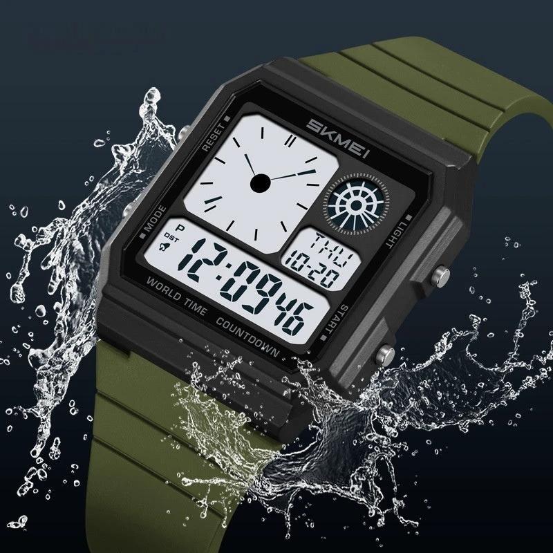 Men's Waterproof Multifunctional Electronic Sports Watch by GJG Denim