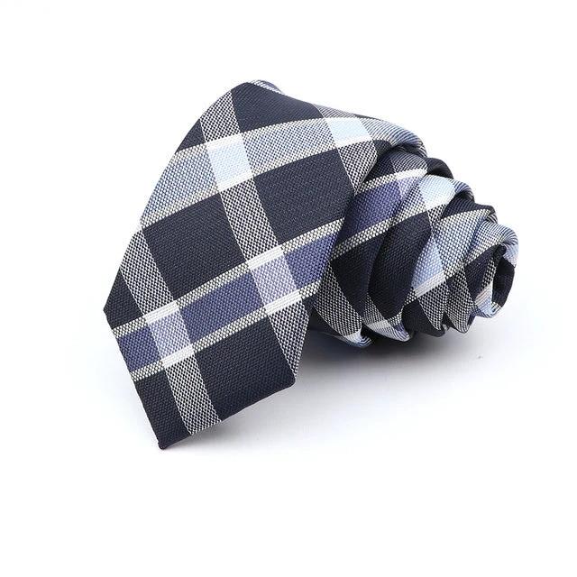 Men's 6cm Casual Ties Skinny Tie Fashion Polyester Plaid by GJG Denim