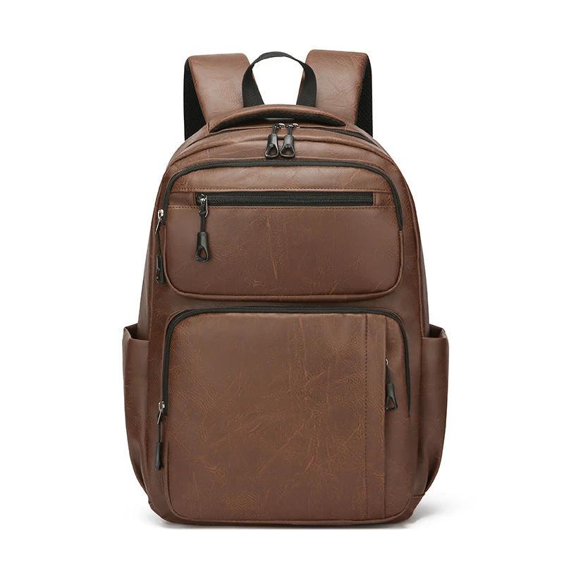 Large Capacity Men's Simple Business Commute Multi-space Backpack by GJG Denim