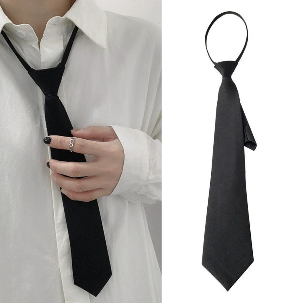 Solid Color Zipper Tie For Men by GJG Denim