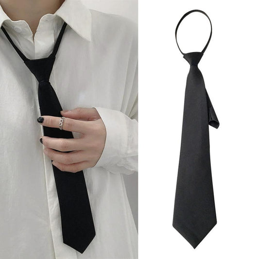 Solid Color Zipper Tie For Men by GJG Denim
