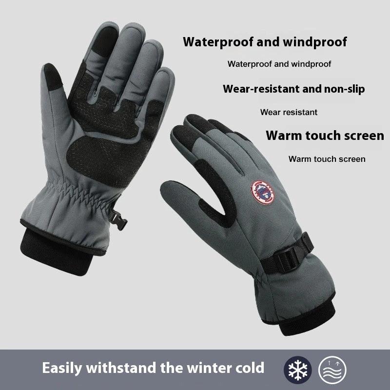 Winter Men's Warm Skiing Outdoor Sports Riding Gloves by GJG Denim