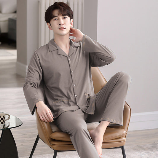 Men's Long Sleeve Casual Pajamas by GJG Denim