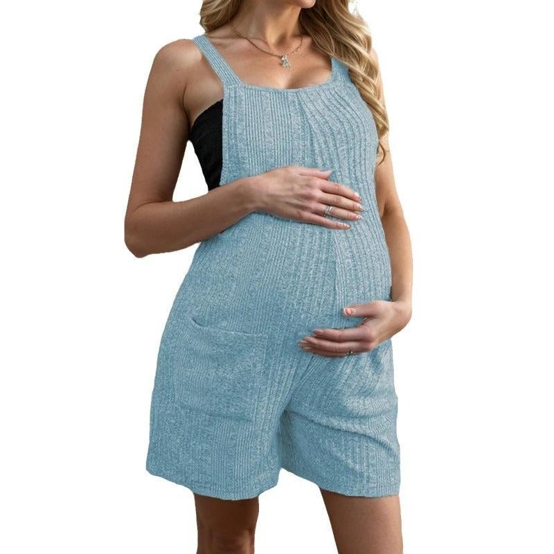 European And American Pregnant Women Overalls Shorts Maternity Clothes by GJG Denim