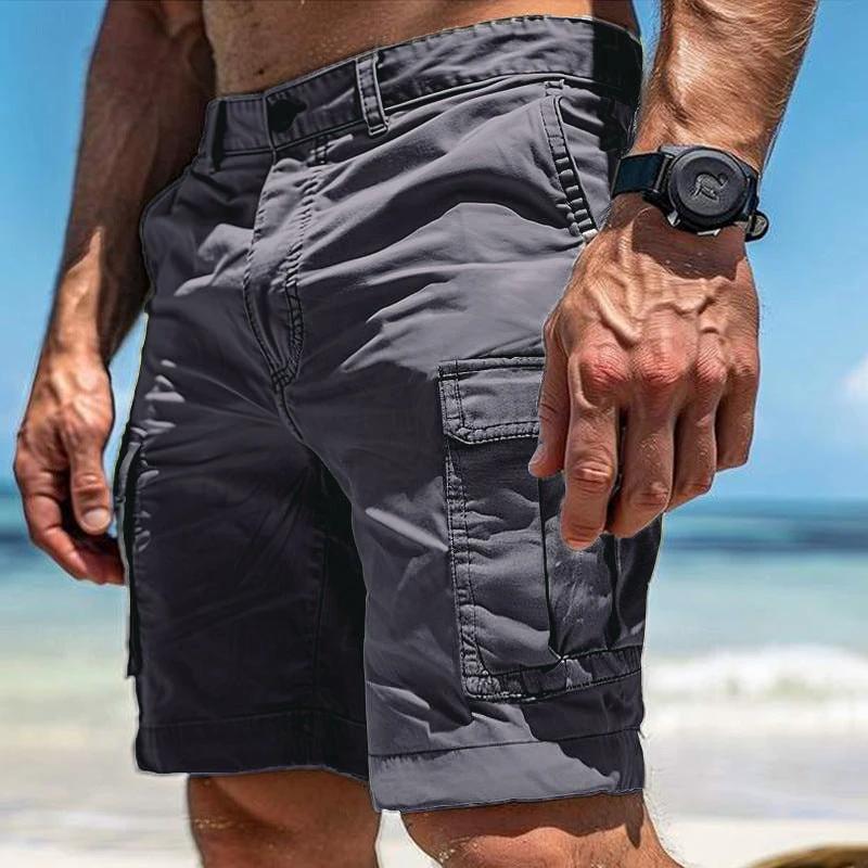 Men's Multi-pocket Cargo Shorts by GJG Denim