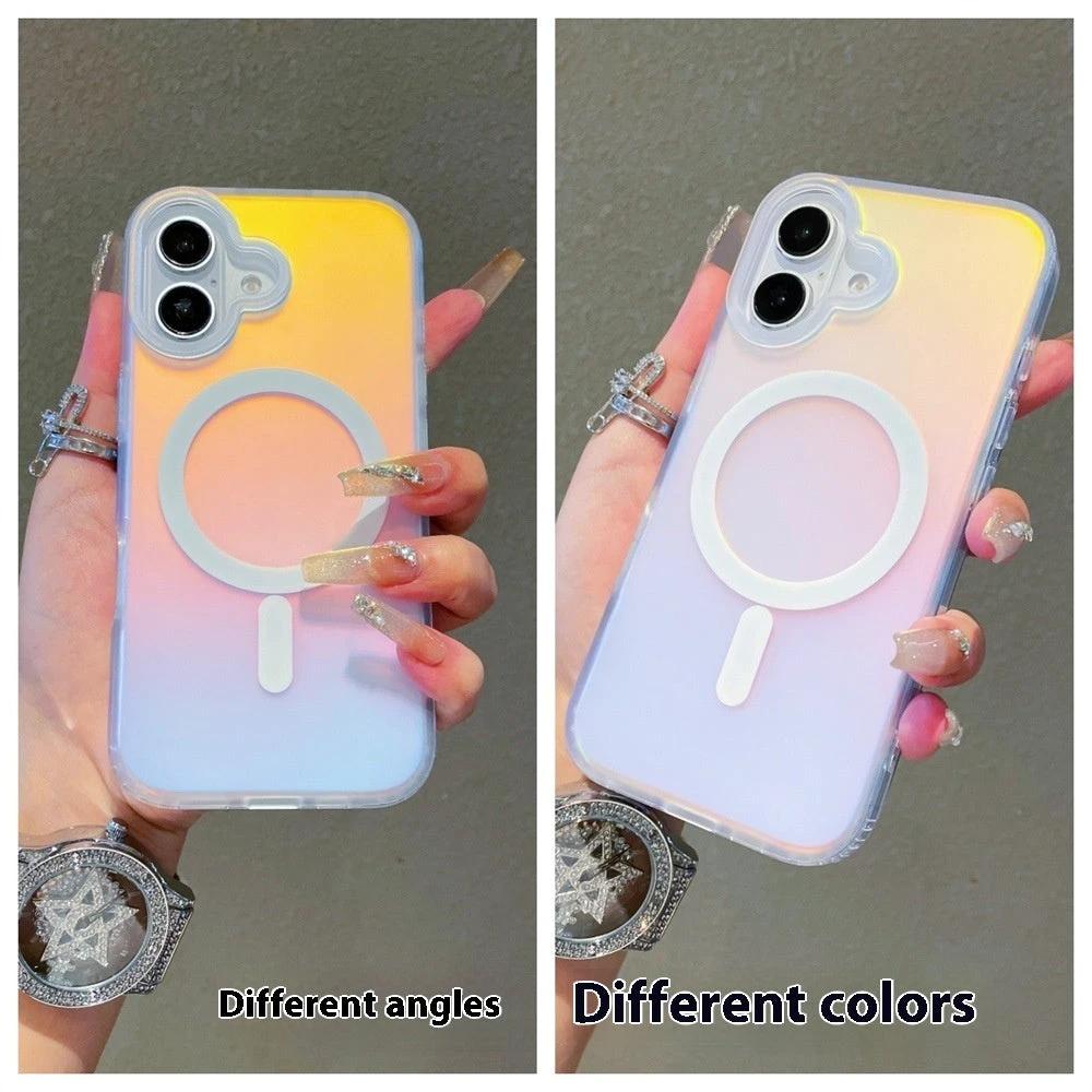 Laser Gradient Frosted Magnetic Phone Case by GJG Denim
