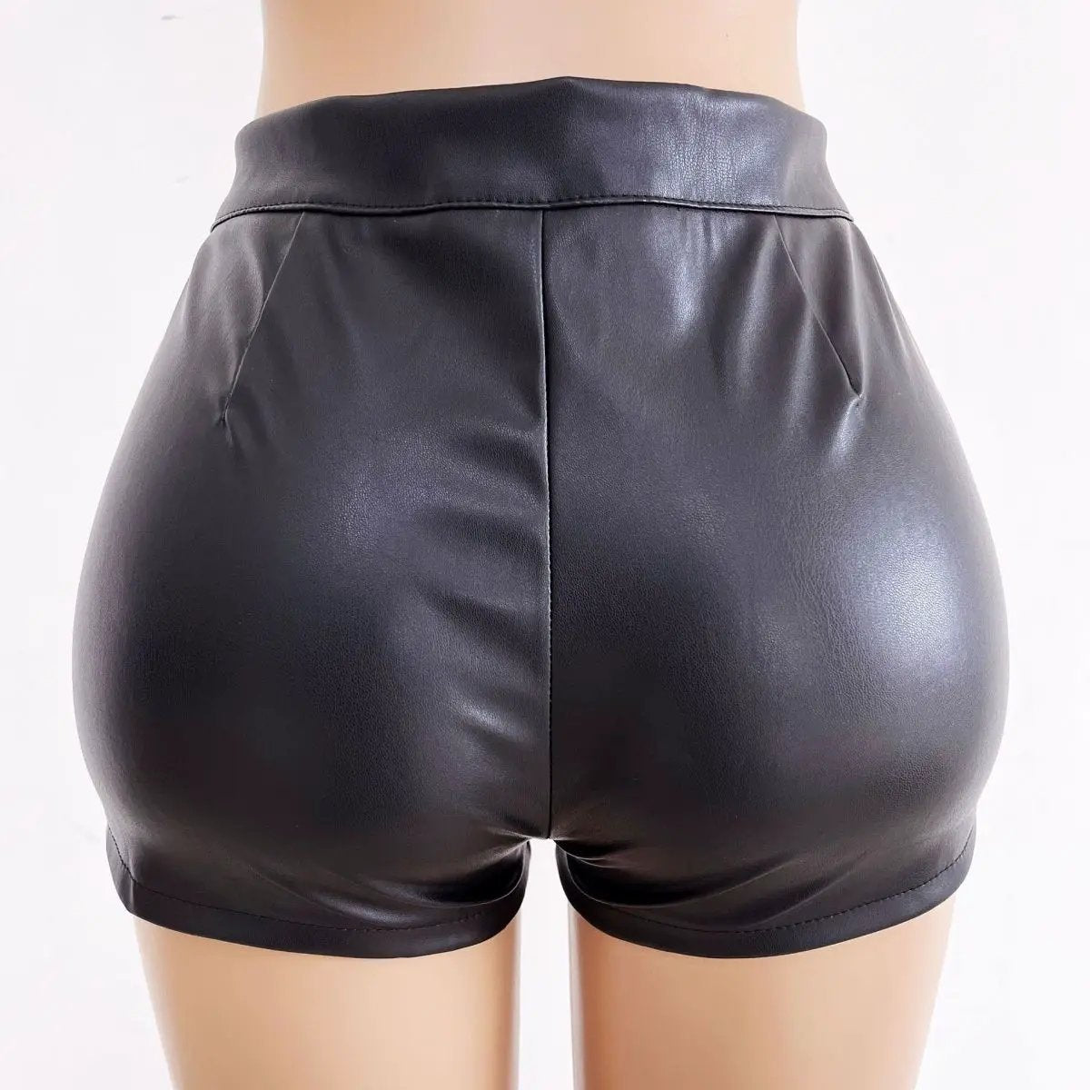 Sexy Hot Pants Ultra-short Womens Casual Leather Pants by GJG Denim