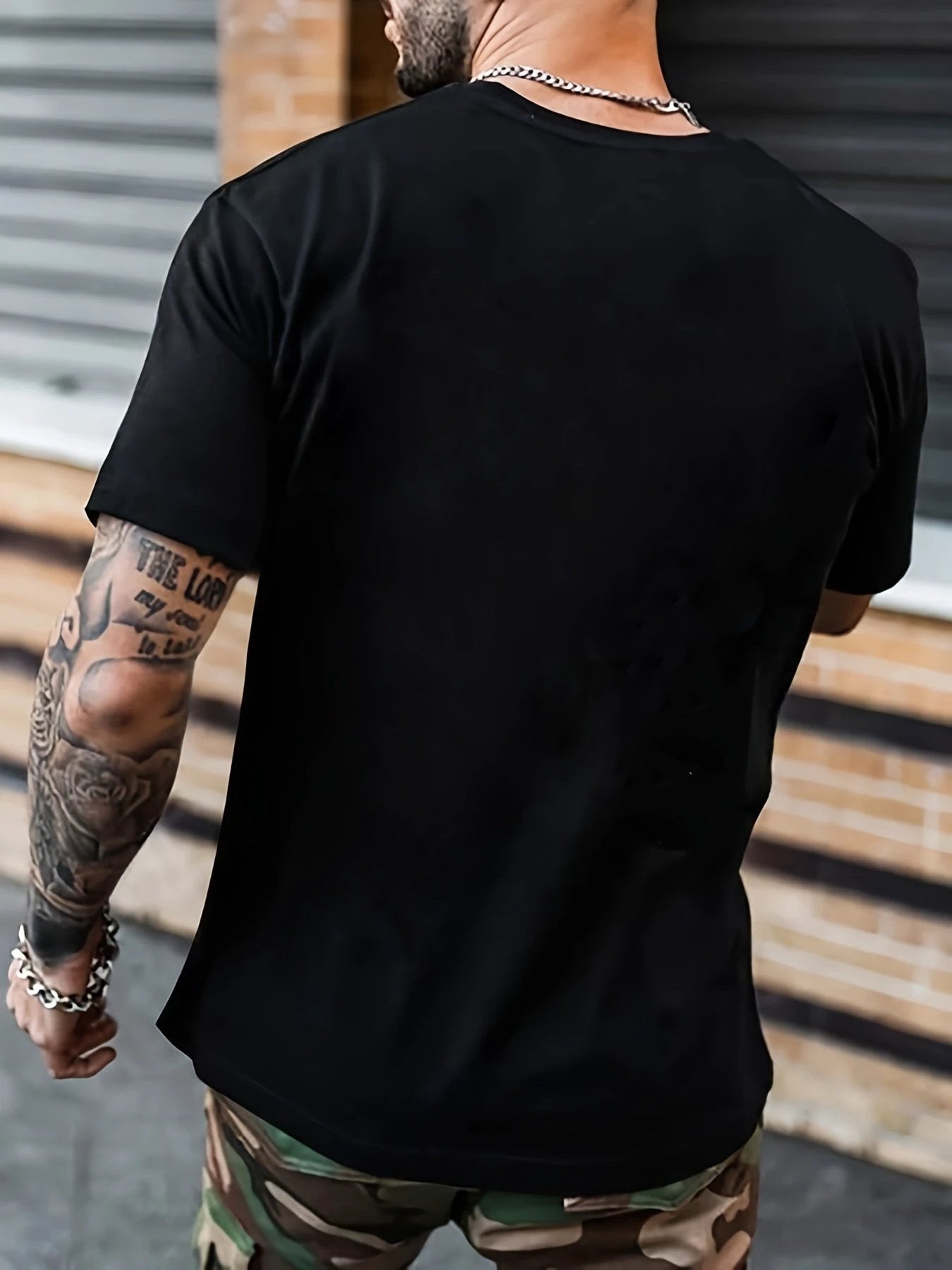 Men's T-shirt, Front Printed T-shirt, Summer, Spring, Autumn Casual Short Sleeved T-shirt, Top As A Gift by GJG Denim