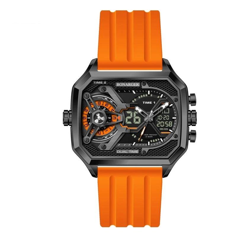 Men's Electronic Multi-functional Sports Luminous Waterproof Watch by GJG Denim