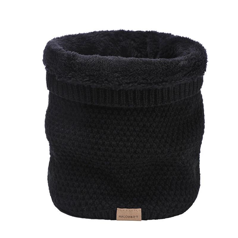 Men's Knitted Velvet Padded Neck Protection Scarf by GJG Denim