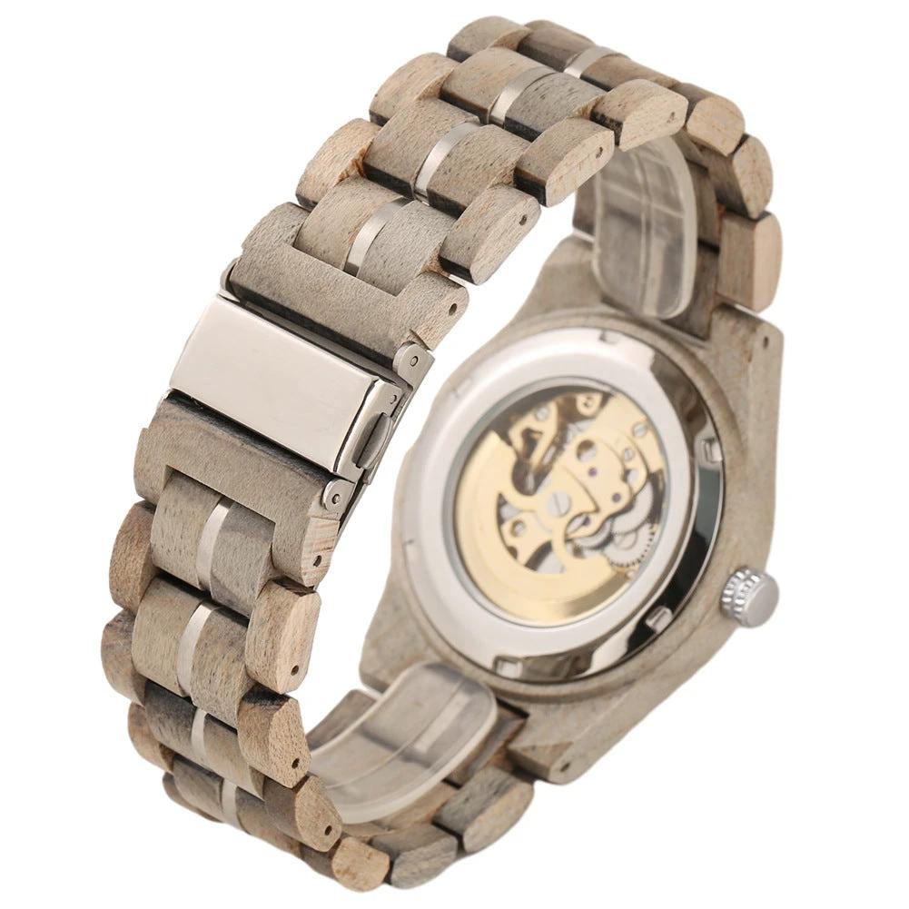 Openwork Roman Dial Automatic Mechanical Men's Watch by GJG Denim