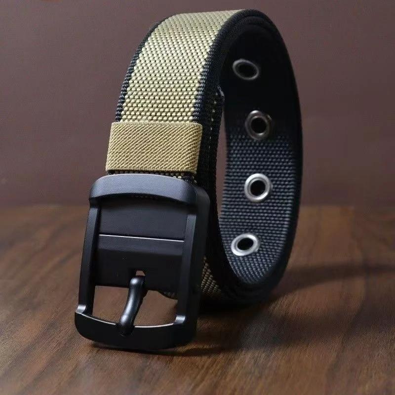 Men's Nylon Belt With A Double-sided Pin Buckle by GJG Denim