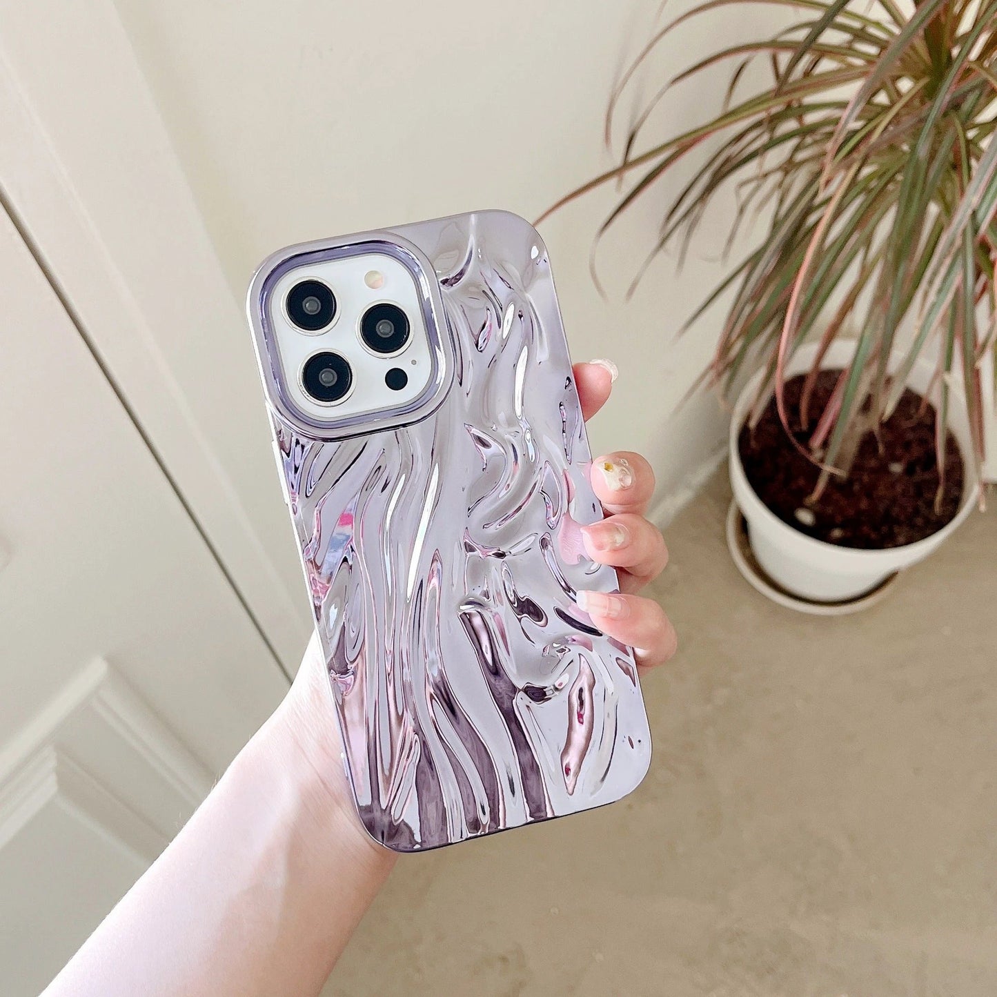 Three-dimensional Pleated Pattern Soft Phone Case by GJG Denim