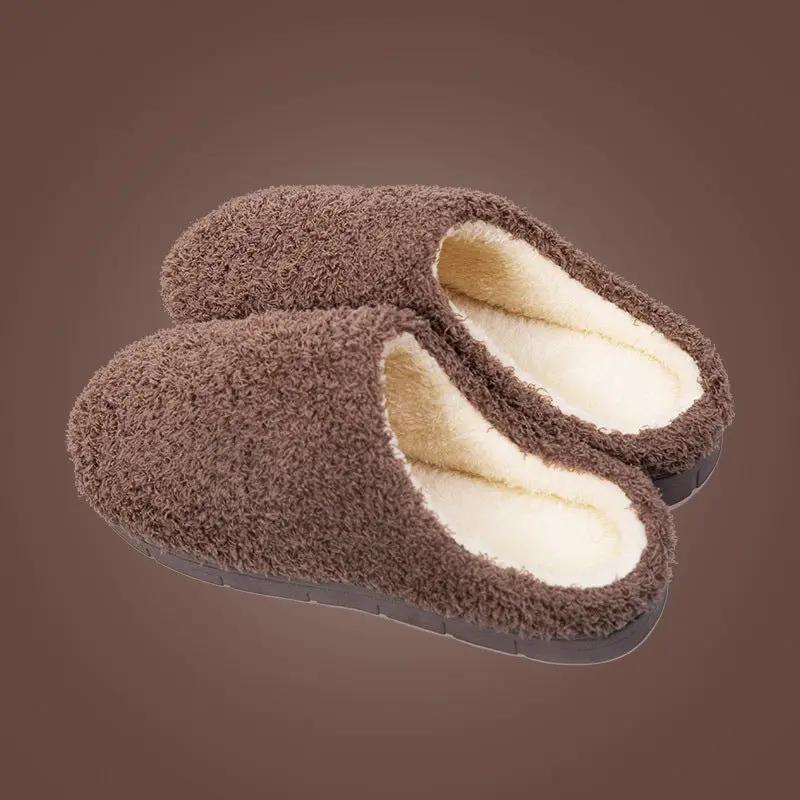 Furry Slippers Soft Winter Bedroom Slippers Women by GJG Denim