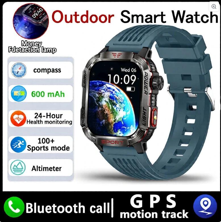 Men's Smartwatch With Barometric Altitude Sports Features Bluetooth Calling by GJG Denim