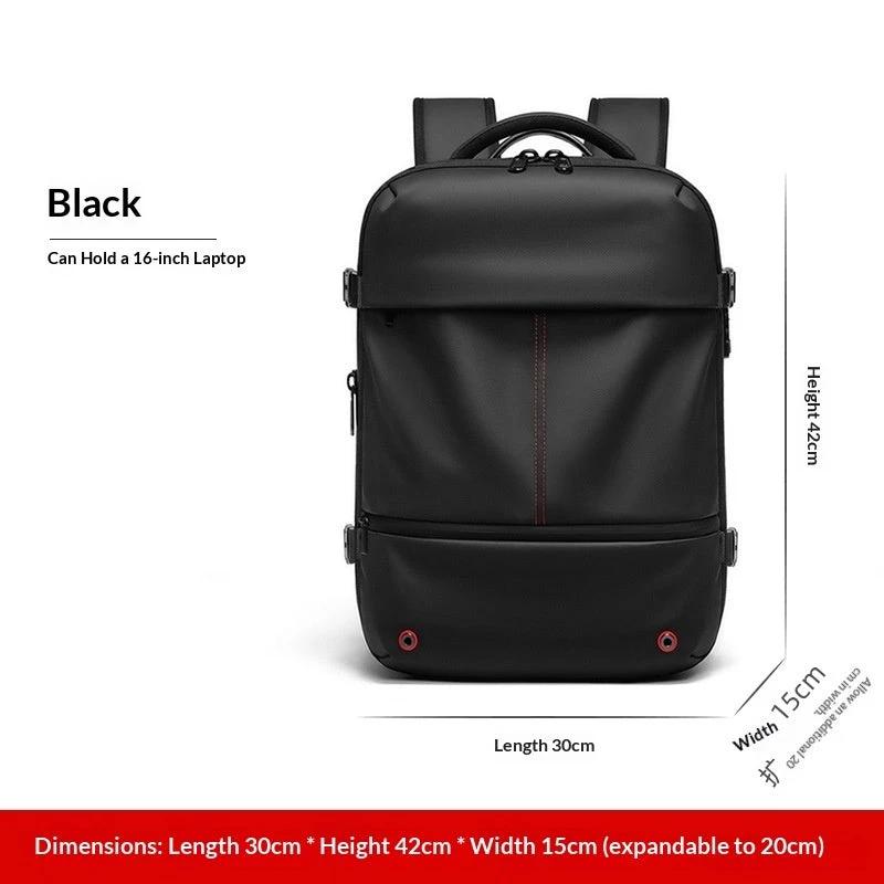 Men's High-Capacity Water-Resistant Expandable Laptop Bag by GJG Denim