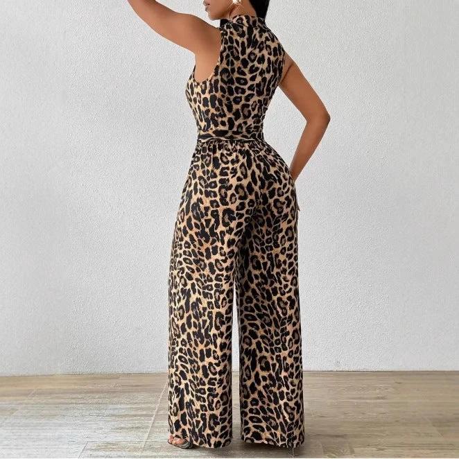 Women's Wide Leg Jumpsuit With Belt by GJG Denim
