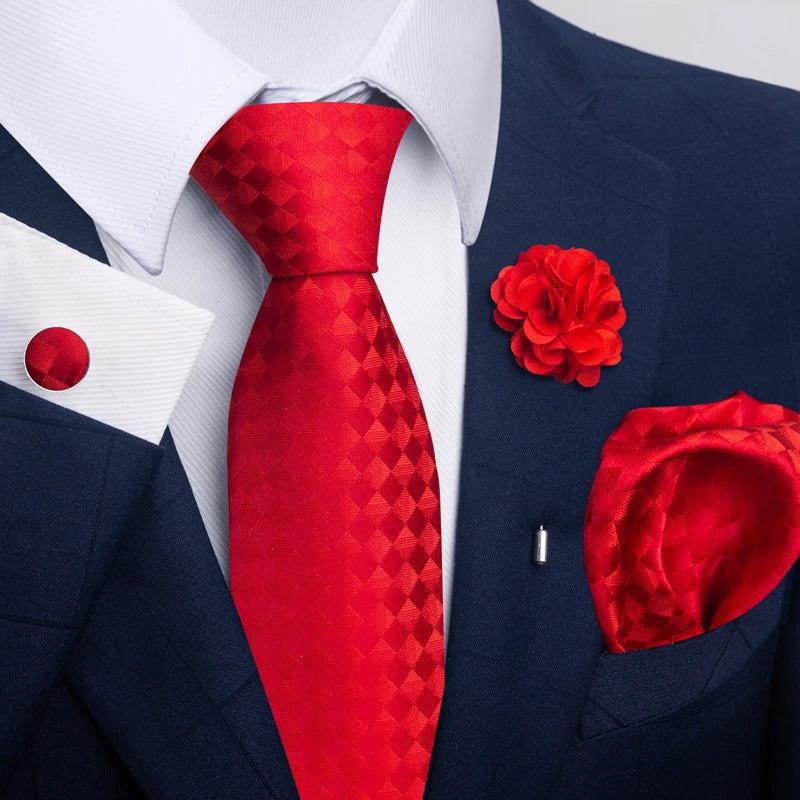 Men's Tie and Pocket Square Combo by GJG Denim