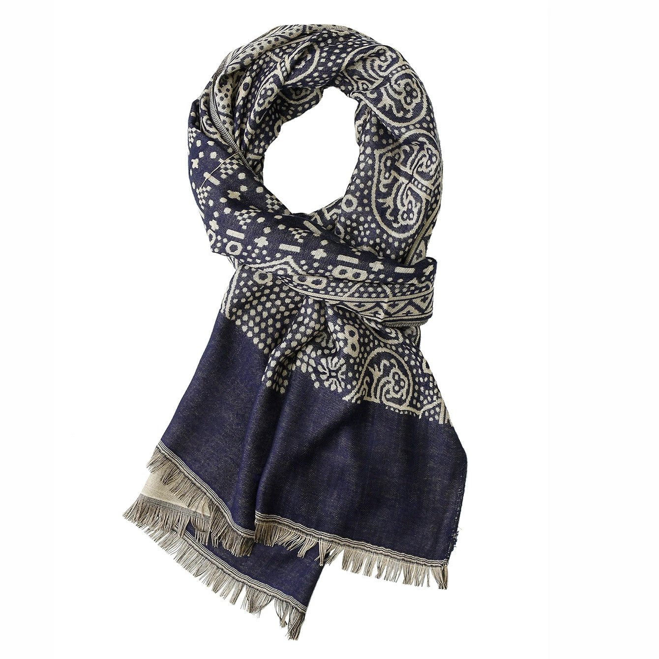 Men's Cotton And Linen Short Scarf by GJG Denim