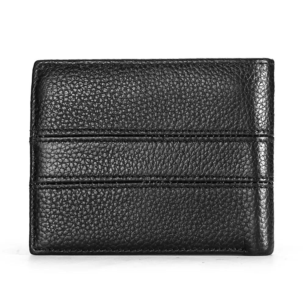 Leather Retro Multi-style Horizontal And Vertical Wallet For Men by GJG Denim