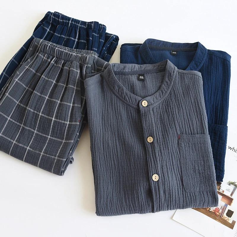 Men's Cotton Gauze Pajama Set by GJG Denim