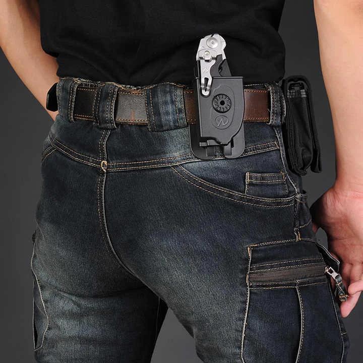 Men's Tactical Straight Leg Slim Jeans by GJG Denim