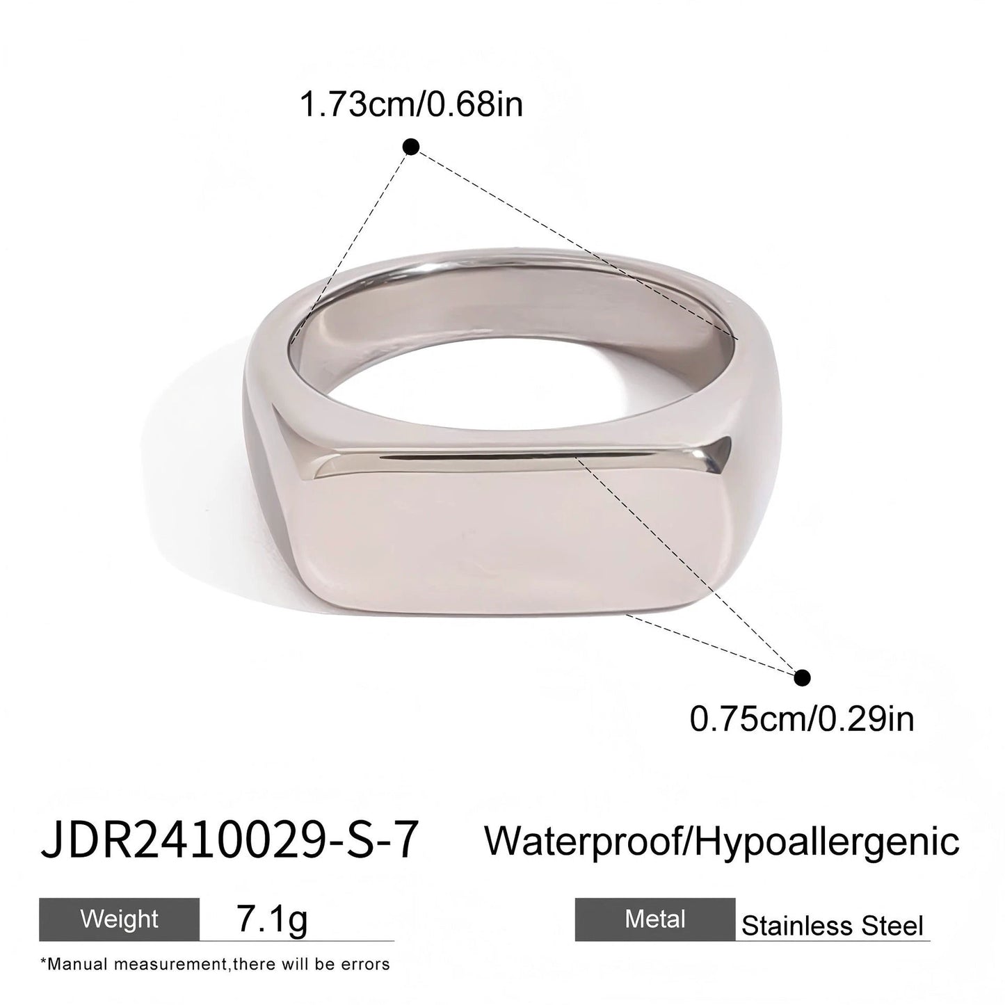 Simple Irregular Titanium Steel Bracelet For Women by GJG Denim