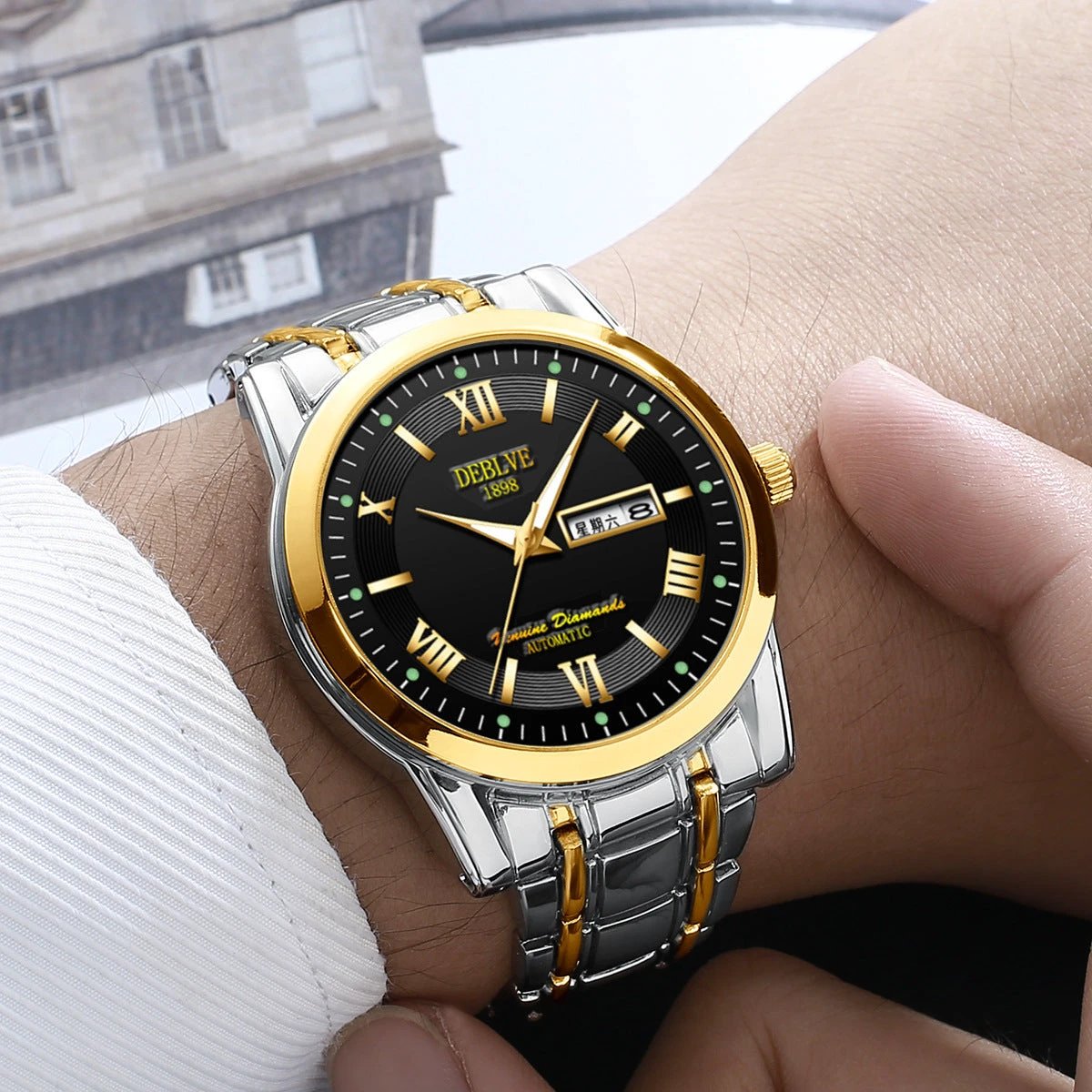 Men's Fashion Casual Simple Quartz Watch by GJG Denim